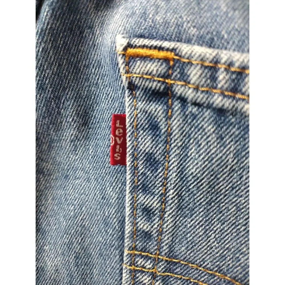 Levis 505 Jeans Mens 32x30 Straight Relaxed Lt Wash Western Cowboy Rodeo Casual